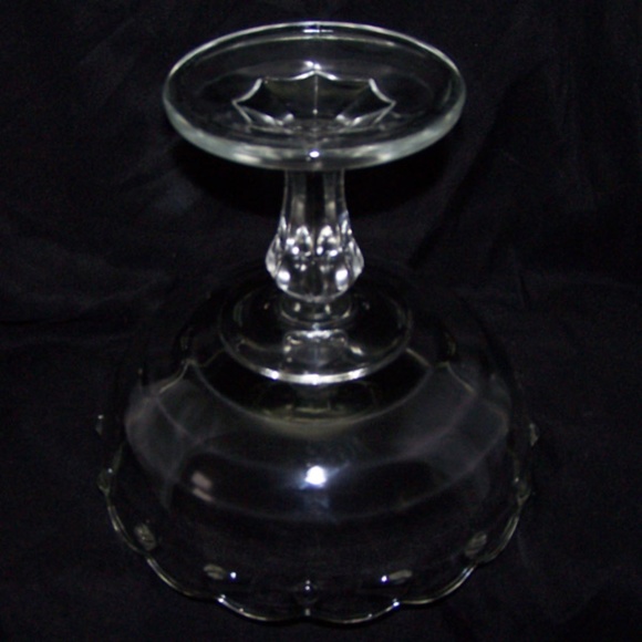 VTG Indiana Glass Scalloped Teardrop Pedestal Bowl - Picture 4 of 6